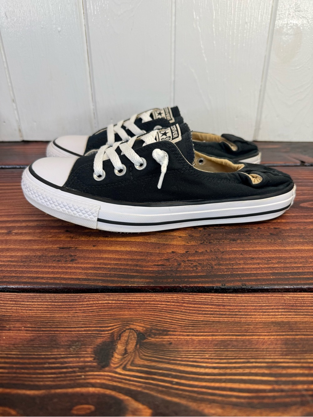 Converse All Star Shoreline Slip-On Black Canvas Sneakers Women’s 8